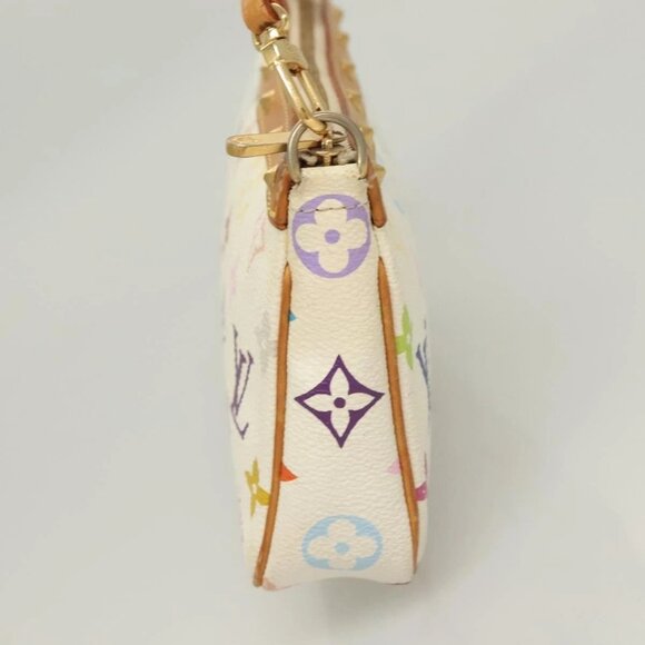 LOUIS VUITTON Multicolor Pochette Accessoires Pouch White M92649 LV Auth 128470V - Picture 6 of 16